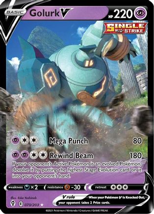 Golurk V (070/203) - SES  - Ultra Rare - Holofoil