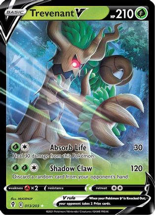Trevenant V (013/203) - SES  - Ultra Rare - Holofoil