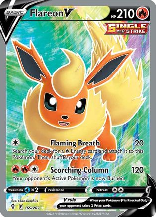 Flareon V (Full Art) (169/203) - SES  - Ultra Rare - Holofoil