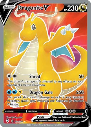 Dragonite V (Full Art) (191/203) - SES  - Ultra Rare - Holofoil