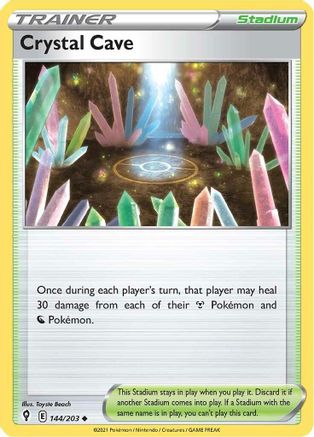 Crystal Cave (144/203) - SES  - Uncommon - Reverse Holofoil
