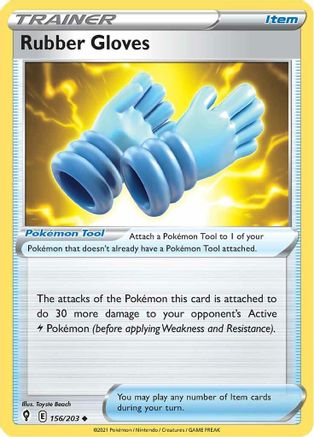 Rubber Gloves (156/203) - SES  - Uncommon - Reverse Holofoil
