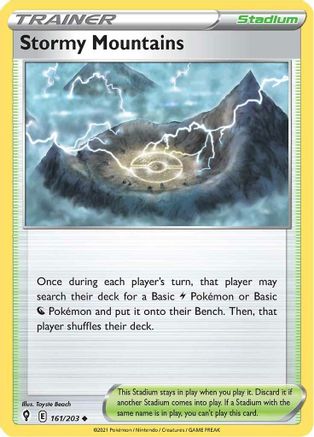Stormy Mountains (161/203) - SES  - Uncommon - Reverse Holofoil