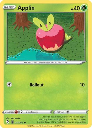 Applin (017/203) - SES  - Common - Reverse Holofoil