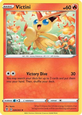 Victini (020/203) - SES  - Holo Rare - Reverse Holofoil