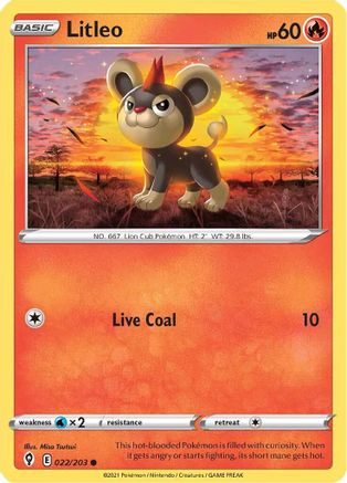 Litleo (022/203) - SES  - Common - Reverse Holofoil