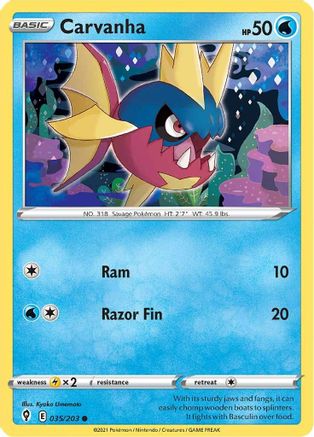 Carvanha (035/203) - SES  - Common - Reverse Holofoil