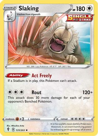 Slaking (131/203) - SES  - Holo Rare - Reverse Holofoil