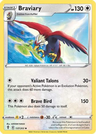 Braviary (137/203) - SES  - Uncommon - Reverse Holofoil