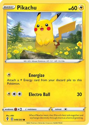 Pikachu (049/203) - SES  - Common