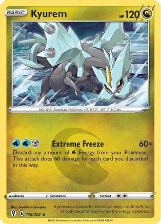 Kyurem (116/203) - SES  - Holo Rare - Reverse Holofoil
