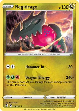 Regidrago (124/203) - SES  - Holo Rare - Reverse Holofoil
