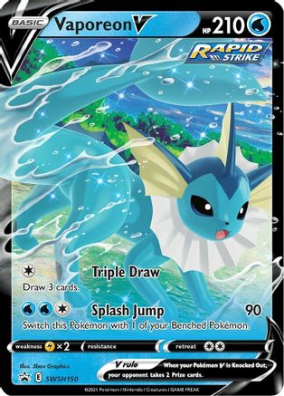 Vaporeon V (SWSH150) - SSSPC  - Promo - Holofoil