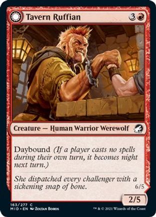 Tavern Ruffian // Tavern Smasher (MID-163) - common: (Double Faced Transform)