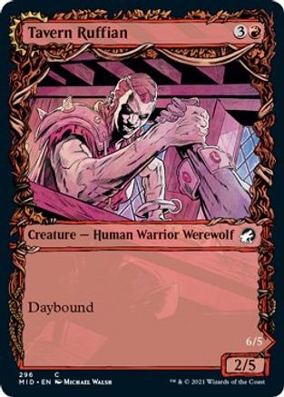 Tavern Ruffian // Tavern Smasher (MID-296) - common: (Showcase, Double Faced Transform) - Foil