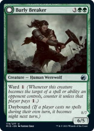 Burly Breaker // Dire-Strain Demolisher (MID-174) - uncommon: (Double Faced Transform) - Foil