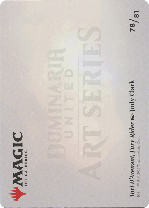 Tori D'Avenant, Fury Rider // Tori D'Avenant, Fury Rider (ADMU-078) - common (Borderless) - Foil