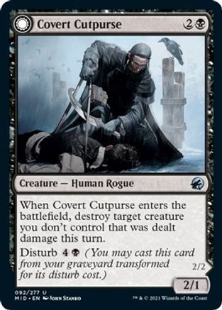 Covert Cutpurse // Covetous Geist (MID-092) - uncommon: (Double Faced Transform)