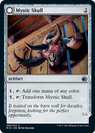 Mystic Skull // Mystic Monstrosity (MID-256) - uncommon: (Double Faced Transform) - Foil