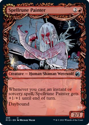 Spellrune Painter // Spellrune Howler (MID-295) - uncommon: (Showcase, Double Faced Transform)