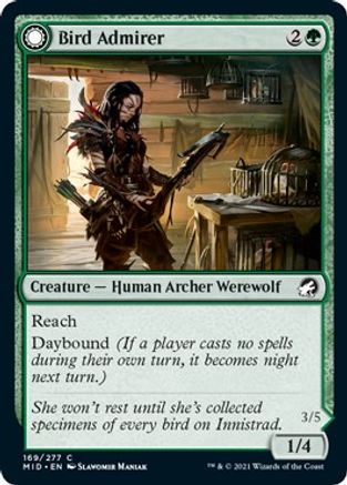 Bird Admirer // Wing Shredder (MID-169) - common: (Double Faced Transform) - Foil