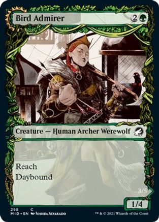 Bird Admirer // Wing Shredder (MID-298) - common: (Showcase, Double Faced Transform) - Foil