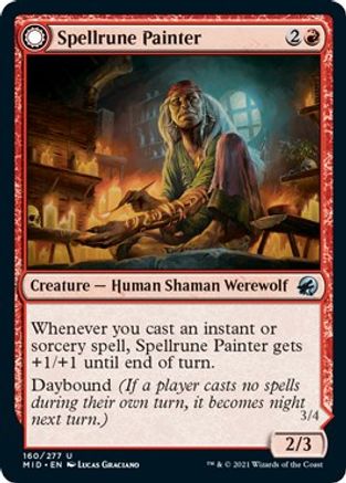 Spellrune Painter // Spellrune Howler (MID-160) - uncommon: (Double Faced Transform)