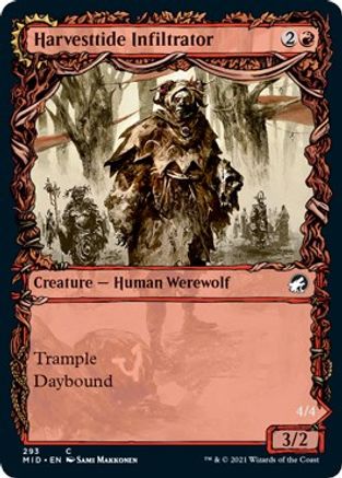 Harvesttide Infiltrator // Harvesttide Assailant (MID-293) - common: (Showcase, Double Faced Transform) - Foil