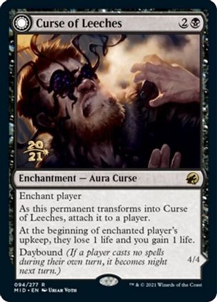 Curse of Leeches // Leeching Lurker (PRE-94S) - rare: (Double Faced Transform) - Foil