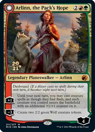 Arlinn, the Pack's Hope // Arlinn, the Moon's Fury (PRE-211S) - mythic: (Double Faced Transform) - Foil