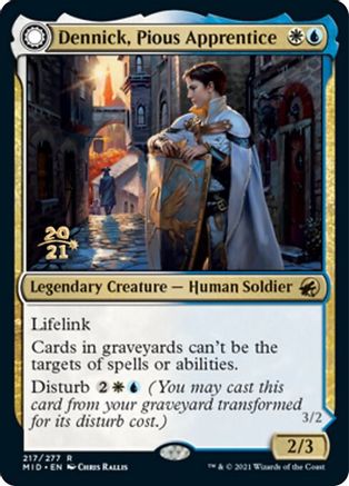 Dennick, Pious Apprentice // Dennick, Pious Apparition (PRE-217S) - rare: (Double Faced Transform) - Foil