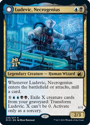 Ludevic, Necrogenius // Olag, Ludevic's Hubris (PRE-233S) - rare: (Double Faced Transform) - Foil