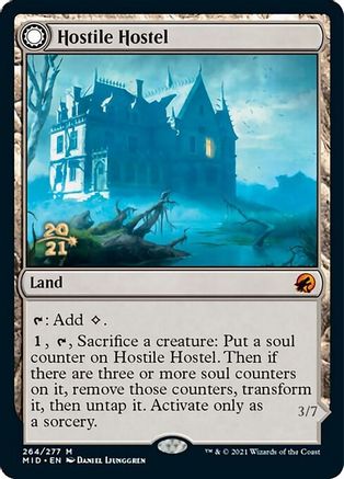 Hostile Hostel // Creeping Inn (PRE-264S) - mythic: (Double Faced Transform) - Foil