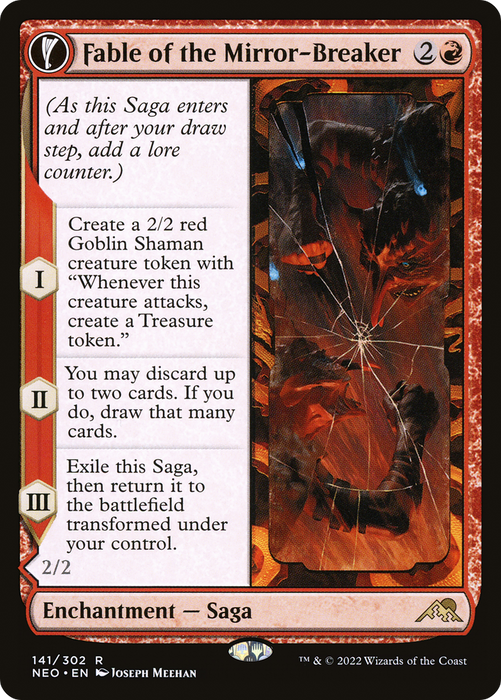 Fable of the Mirror-Breaker // Reflection of Kiki-Jiki (NEO-141) - rare: (fandfc, enchantment) - Foil