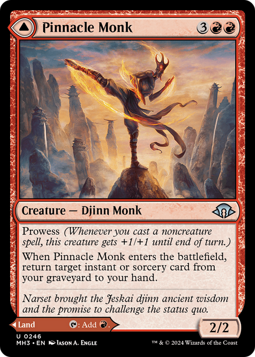 Pinnacle Monk // Mystic Peak (MH3-246) - uncommon - Foil