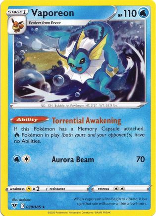 Vaporeon (030/185) - MCP  - Promo - Holofoil