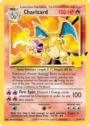 Charizard (004/102) - CCC  - Classic Collection - Holofoil