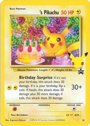 ______'s Pikachu (024/53) - CCC  - Classic Collection - Holofoil