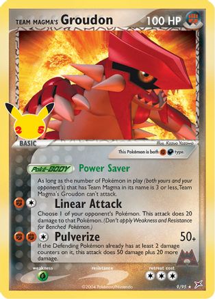 Team Magma's Groudon (009/95) - CCC  - Classic Collection - Holofoil