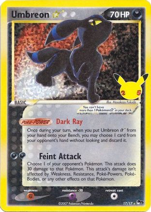 Umbreon Star (017/17) - CCC  - Classic Collection - Holofoil
