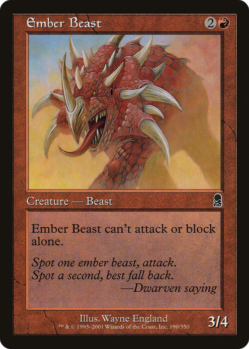 Ember Beast (ODY-190) - common - Foil
