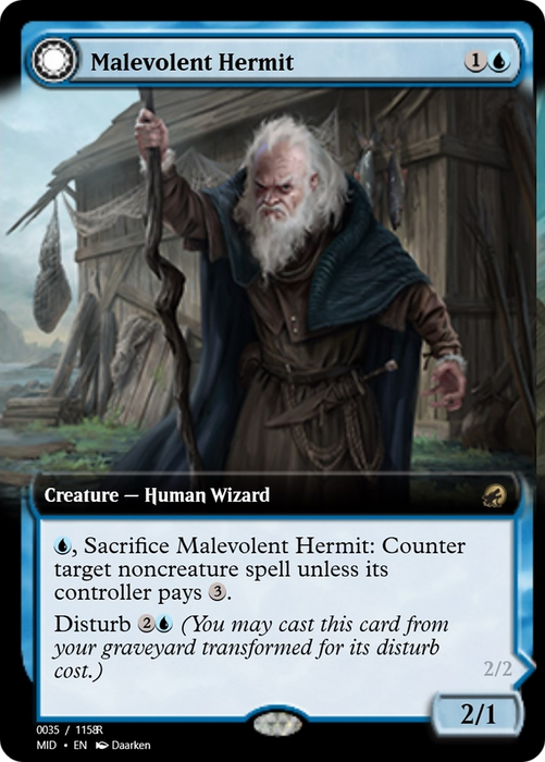 Malevolent Hermit // Benevolent Geist (PRM-93950) - rare