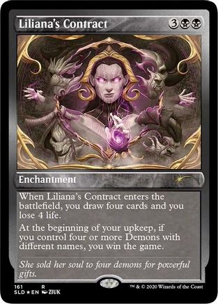 Liliana's Contract (161) (Foil Etched) (SLD-161) - rare - Foil