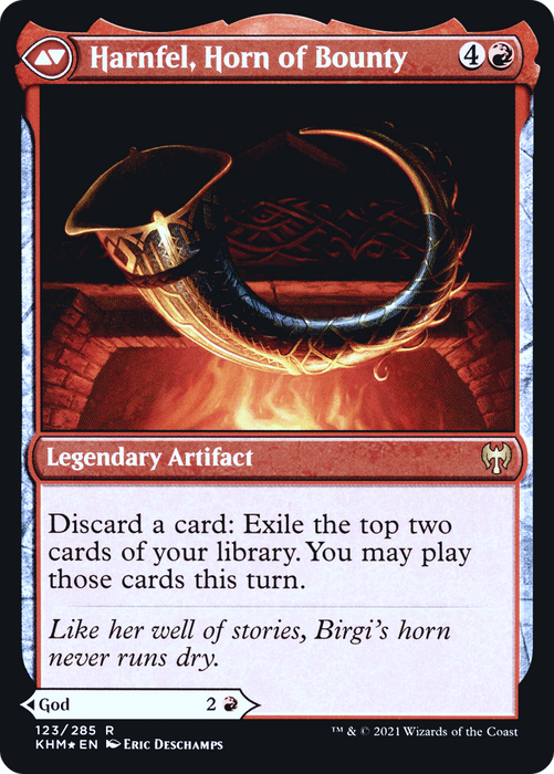 Birgi, God of Storytelling // Harnfel, Horn of Bounty (PRE-123S) - rare - Foil