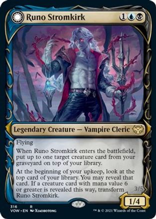 Runo Stromkirk // Krothuss, Lord of the Deep (VOW-316) - rare: (Showcase, Double Faced Transform) - Foil