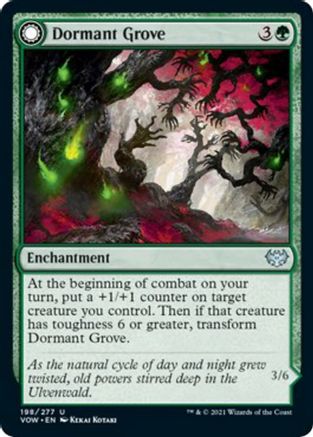 Dormant Grove // Gnarled Grovestrider (VOW-198) - uncommon: (Double Faced Transform)
