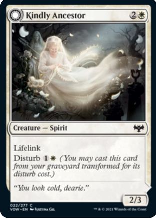 Kindly Ancestor // Ancestor's Embrace (VOW-022) - common: (Double Faced Transform) - Foil