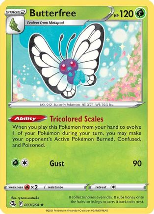 Butterfree (003/264) - SFS  - Holo Rare - Reverse Holofoil