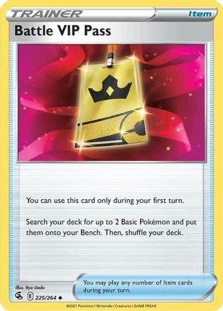 Battle VIP Pass (225/264) - SFS  - Uncommon - Reverse Holofoil