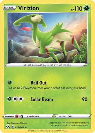Virizion (015/264) - SFS  - Rare - Reverse Holofoil